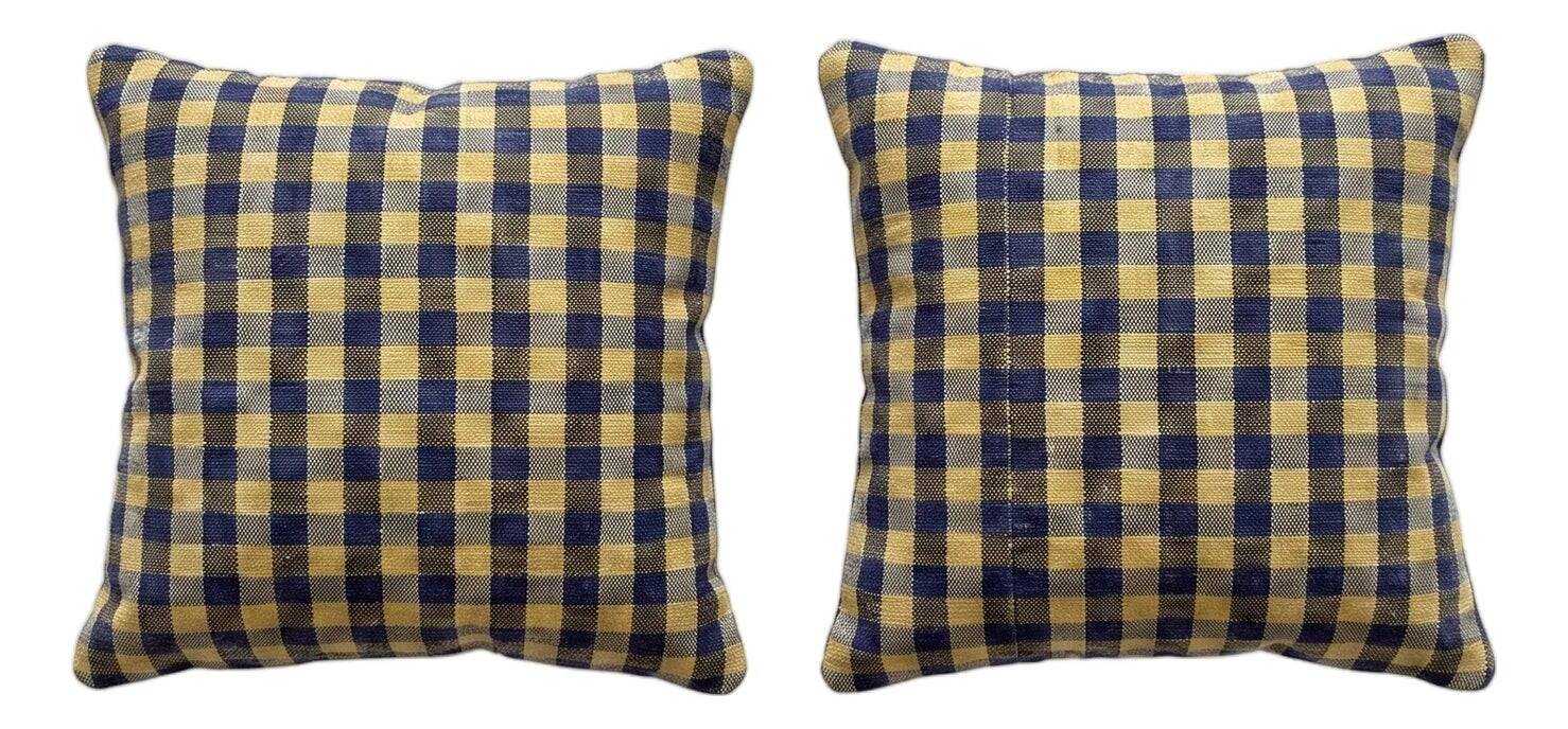 Set of 2 vintage kilim cushion covers 38x41 cm