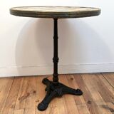 Table de bistrot marqueté