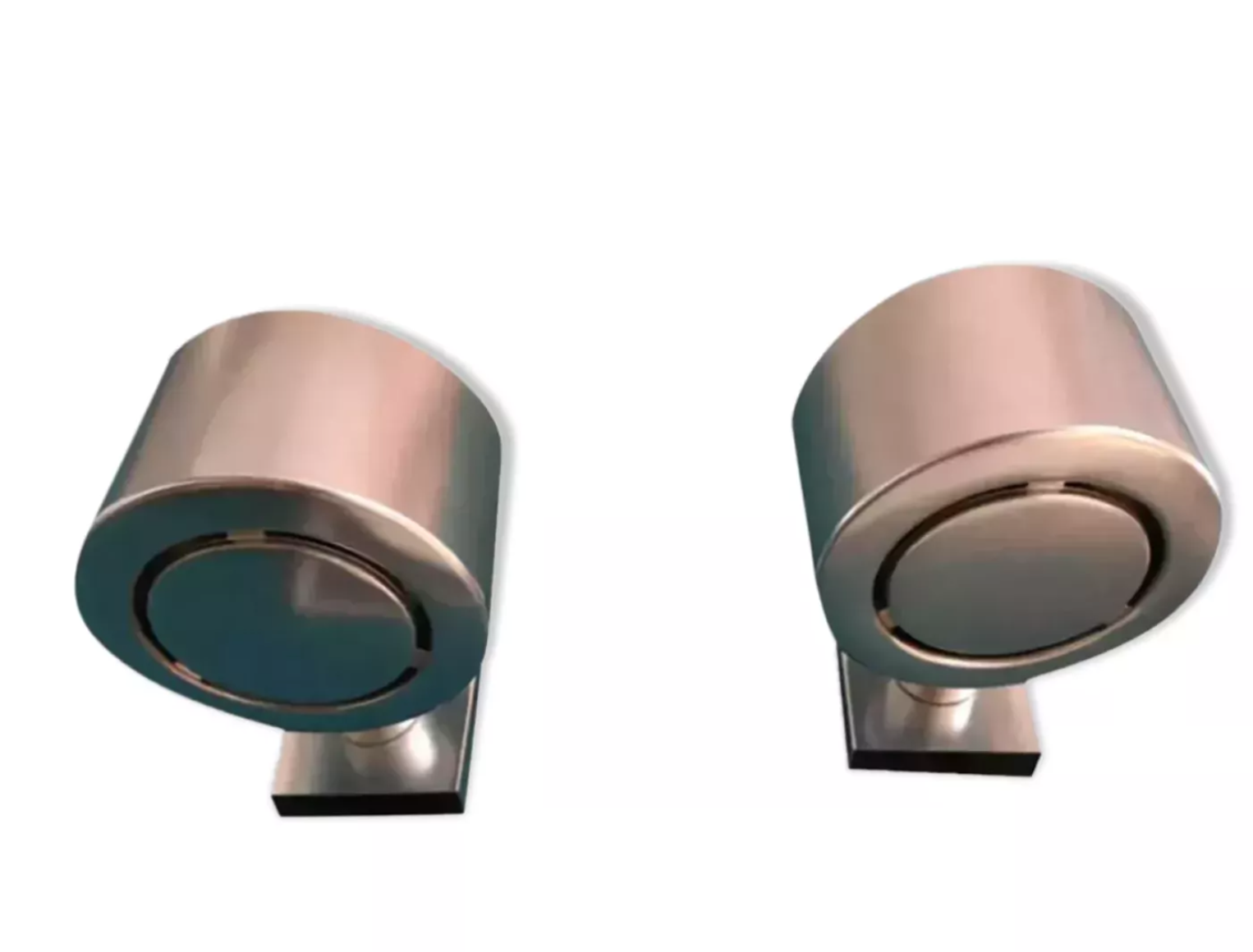 Pair of vintage swivel wall lamps, chrome, 1970