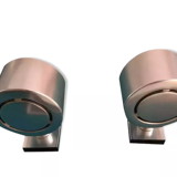 Pair of vintage swivel wall lamps, chrome, 1970