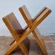 Porte-revues “Palabres” vintage en bois massif démontable, années 70, 40 cm