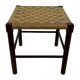 Vintage Wooden Stool With Rope Seat 60s Minimalist