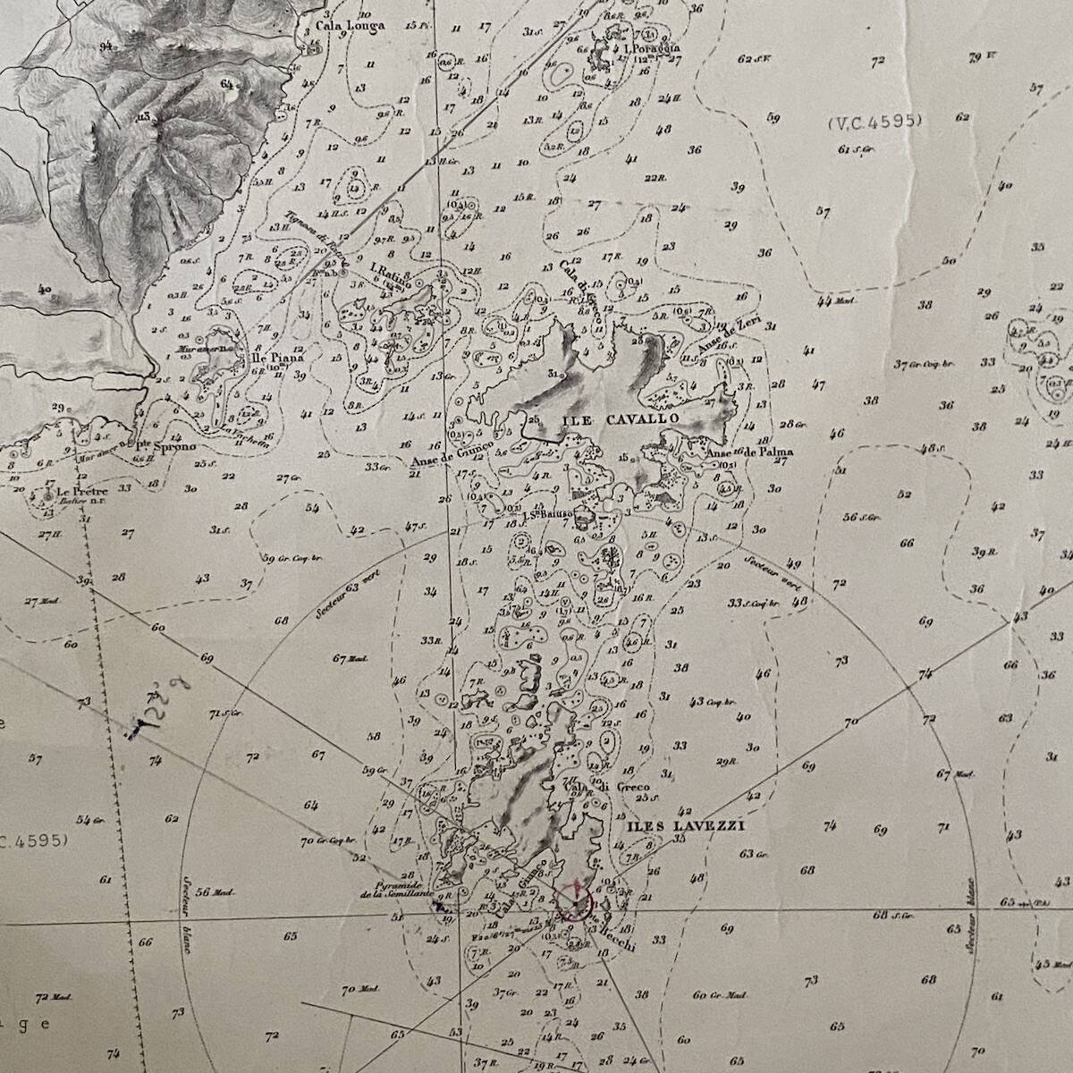 Marine chart Porto Vecchio 1956