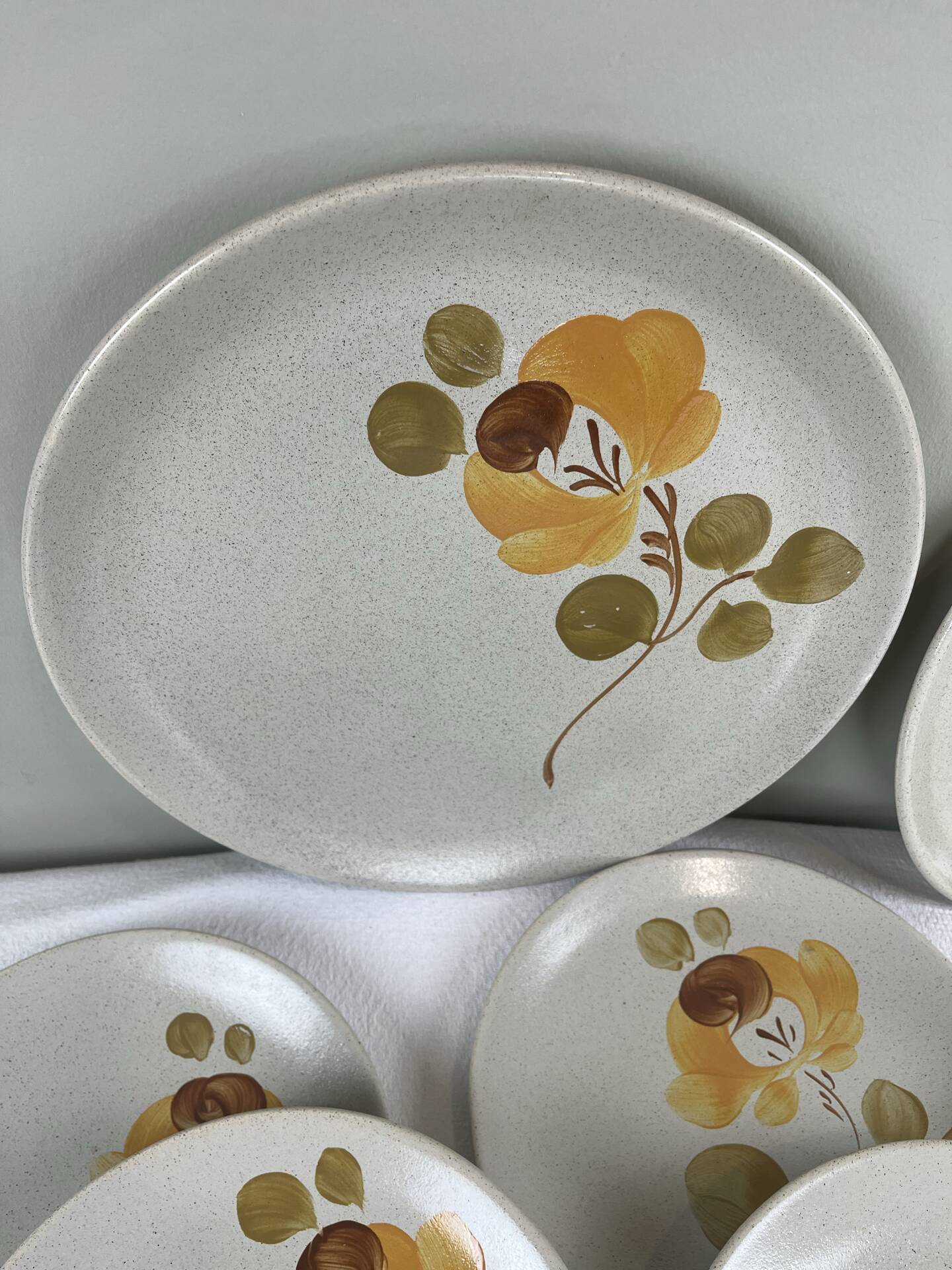 Hand-painted stoneware service