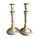 Pair of candlesticks, art nouveau, golden bronze