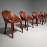 Set of four "Lira e Liuto" chairs by Mario Bellini for Cassina, Italy, 1980s.