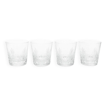 Verres à whisky en cristal de Saint Louis, set de 4