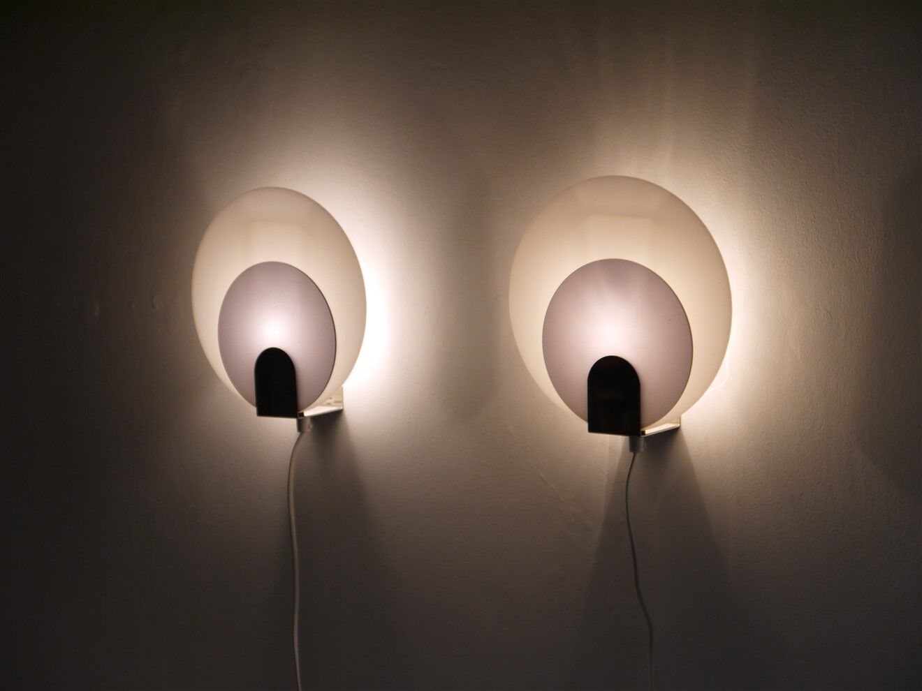 Pair of Scandinavian vintage wall lamps 1970