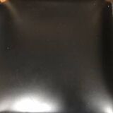Set of 6 Danish chairs with black leatherette seats