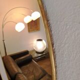 Brass round mirror 100cm