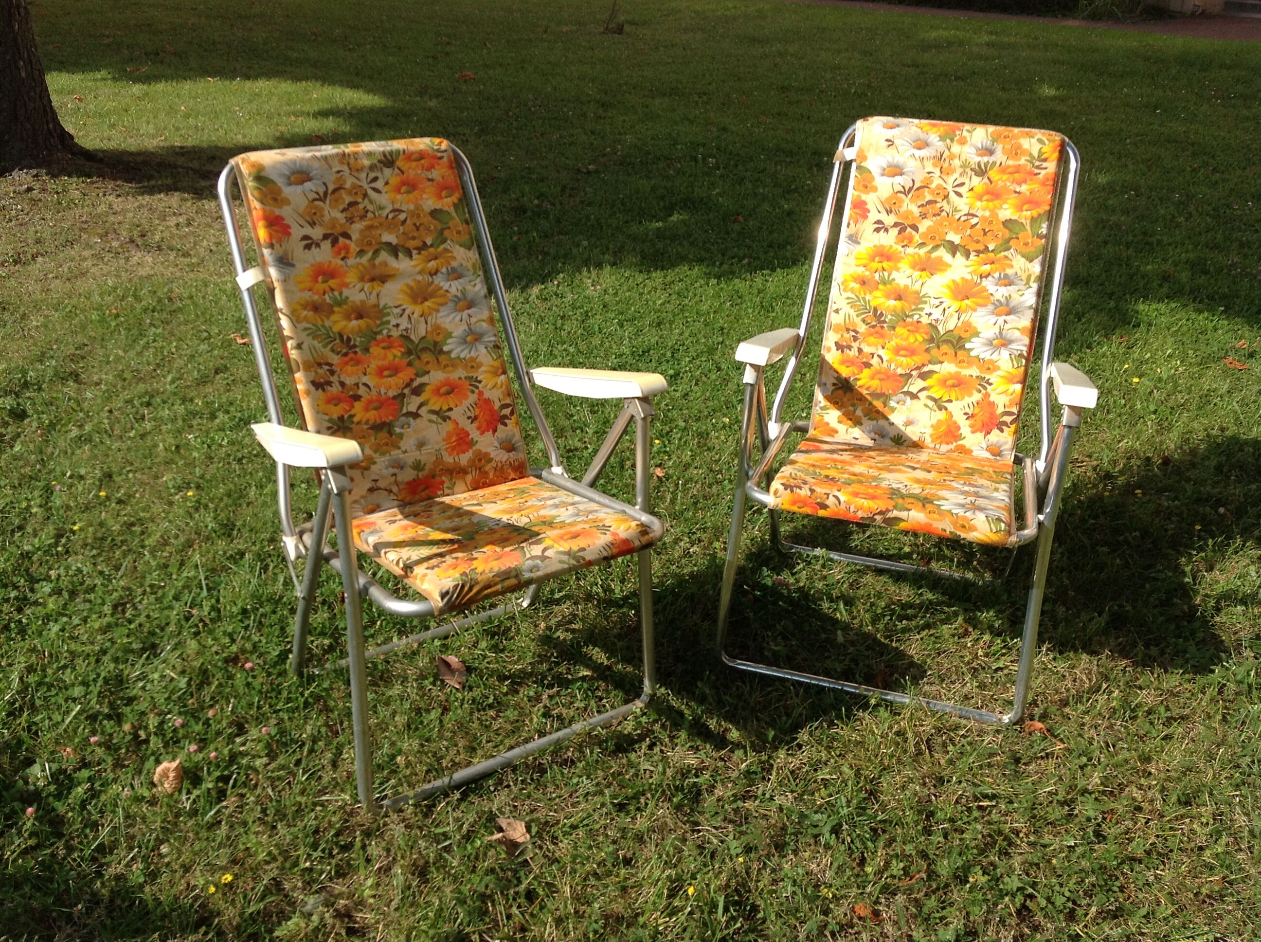 Pair of kettler vintage folding chairs 70's