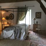 Wrought iron canopy bed