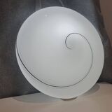 Murano Glass Flush Mount Ceiling Light | Hand-Crafted MCM Black & White Swirl Sconce | MCM MidCentury Modern Scandinavian Design Lamp