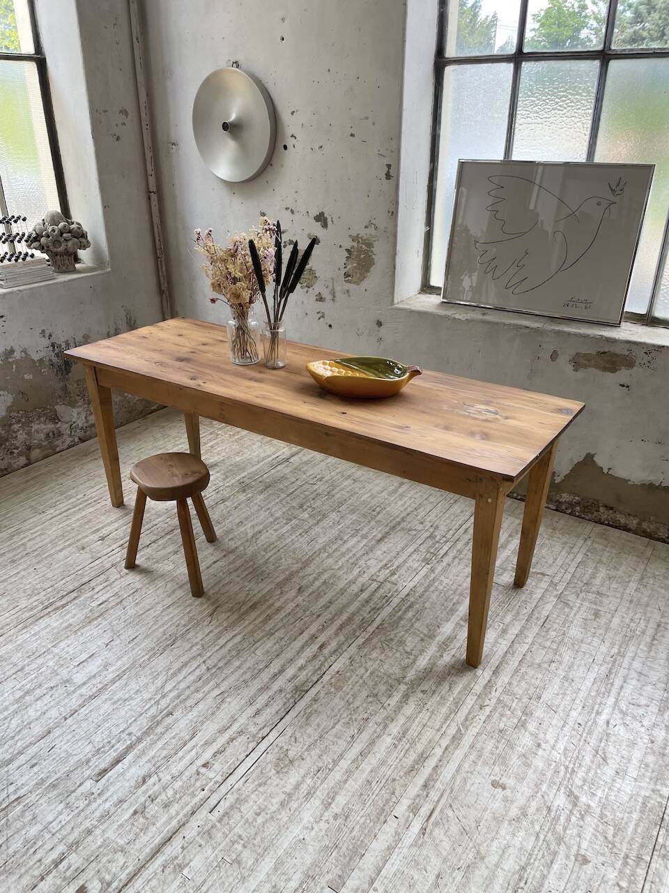 2m pine farm table