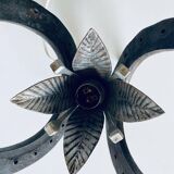 Brutalist iron lamp