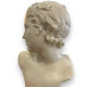 Bust of eros in glazed terracotta