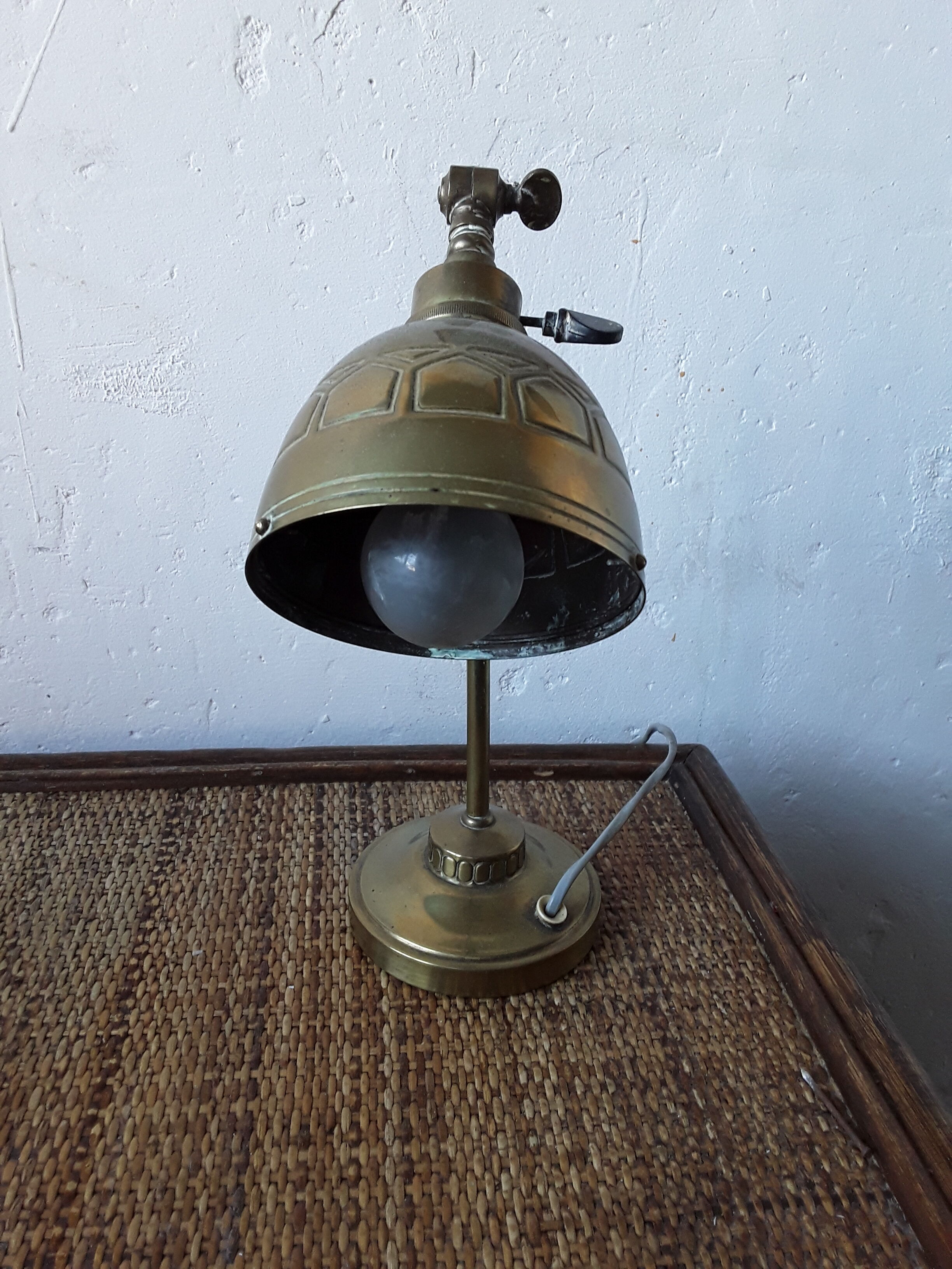 Art deco copper lamp