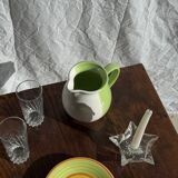 Vintage glass star candle holder D13