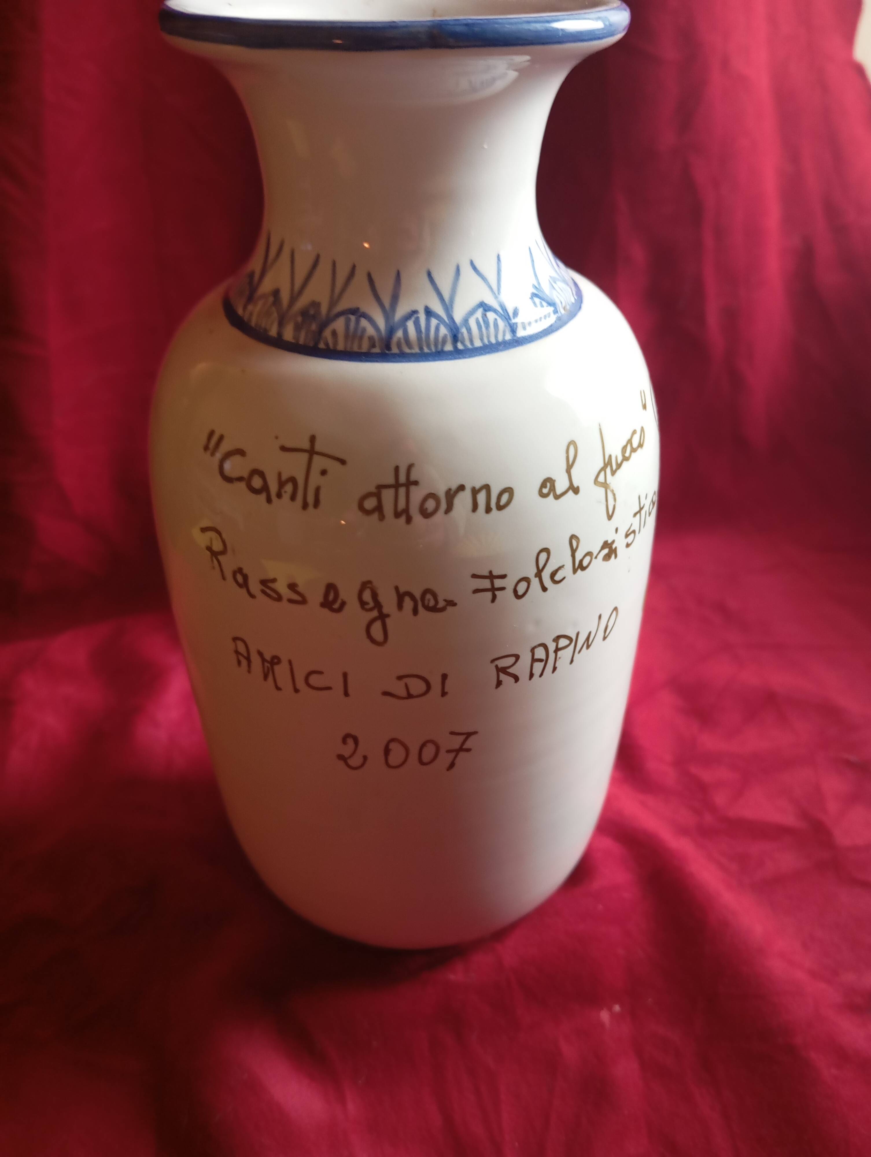 Ceramic vase signed g.santovito