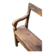 vintage wooden church bench, old wooden bench, bench, entrance hall, interior decoration