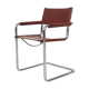 Tubular dining chair with arm rests, 1970's