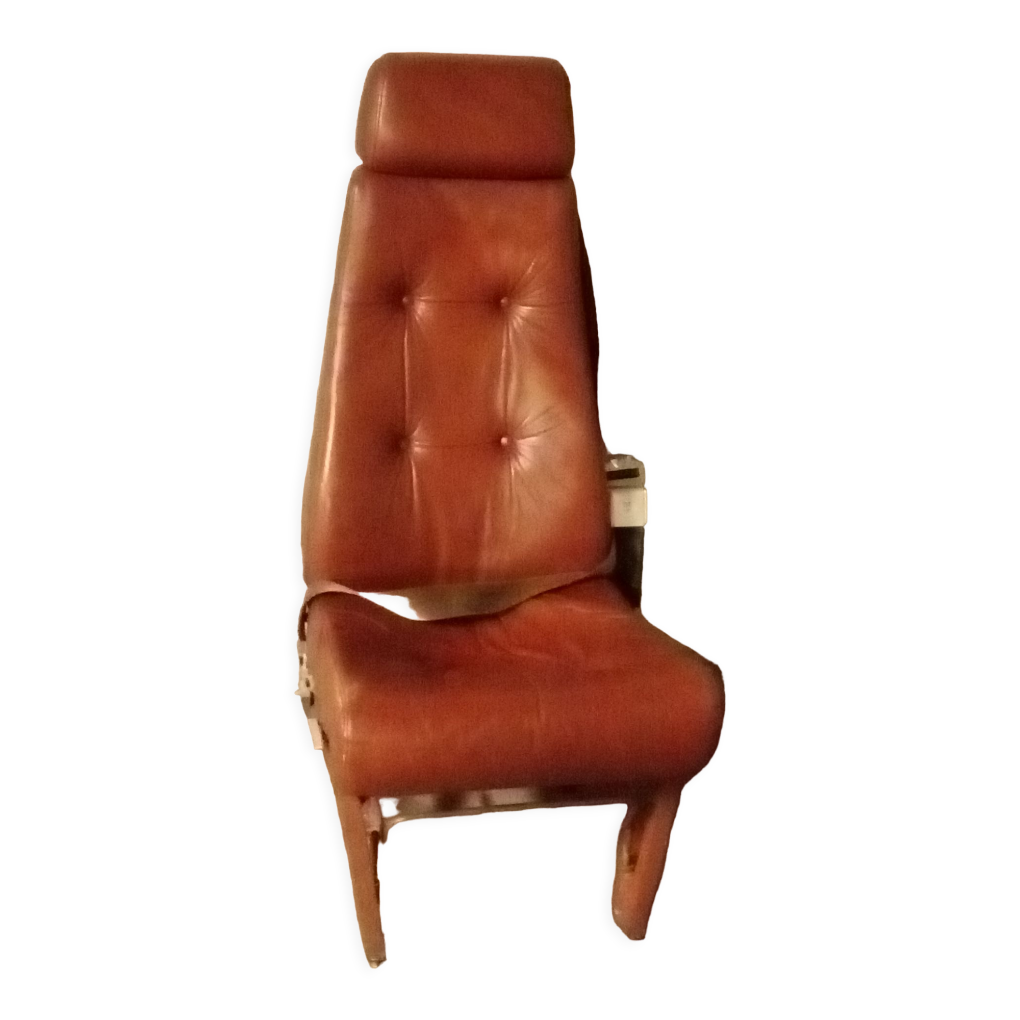 Leather airplane chair