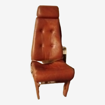 Leather airplane chair