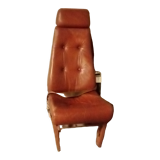 Leather airplane chair