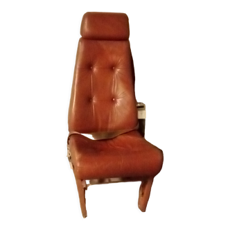 Leather airplane chair