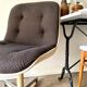 Strafor armchair in beige plastic and brown herringbone wool 1960s'