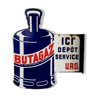 Butagaz enamelled plate