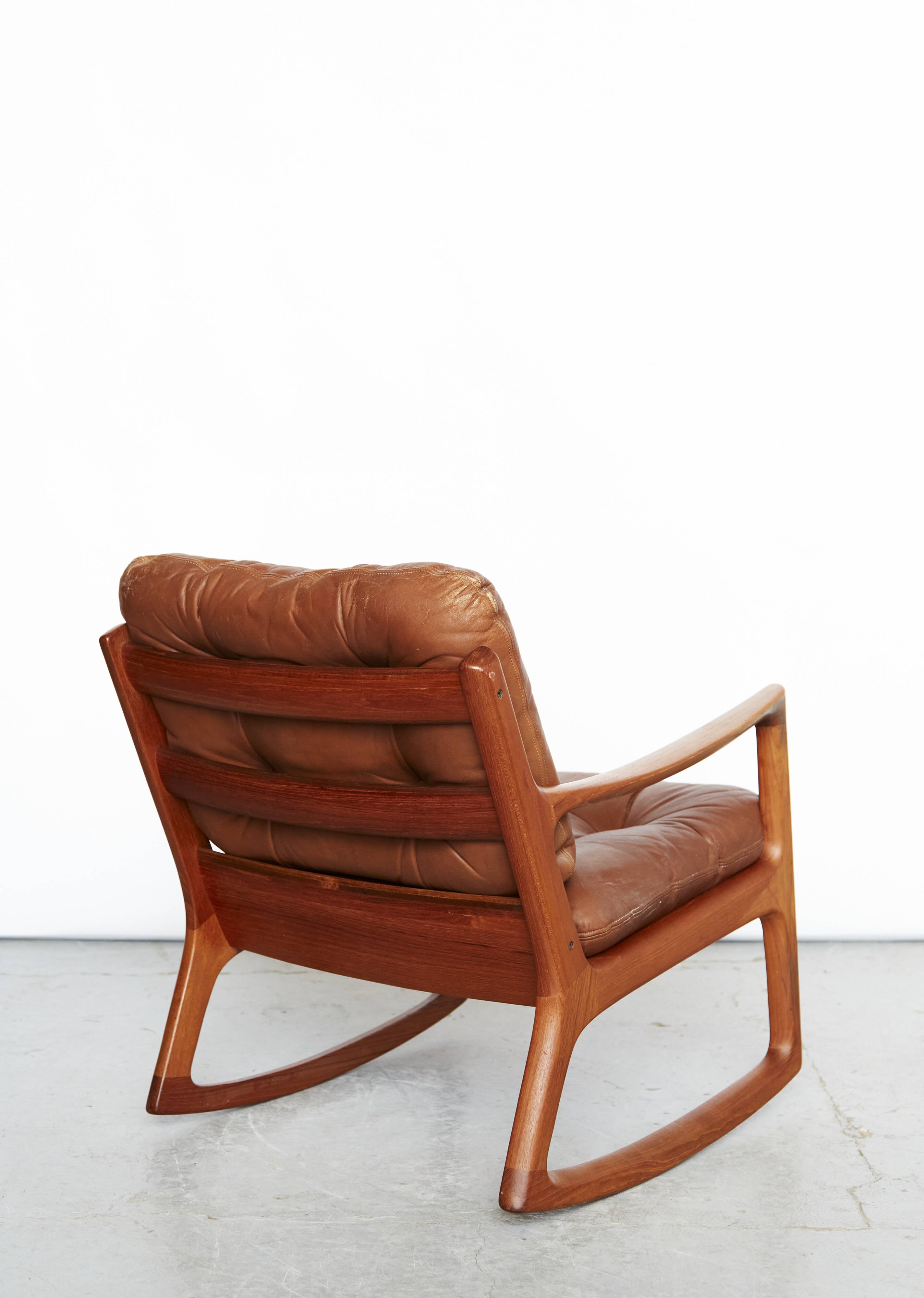 Mid-Century Senator Rocking Chair by Ole Wanscher for CADO