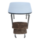 Vintage metal, Formica and wood step stool - 1960s