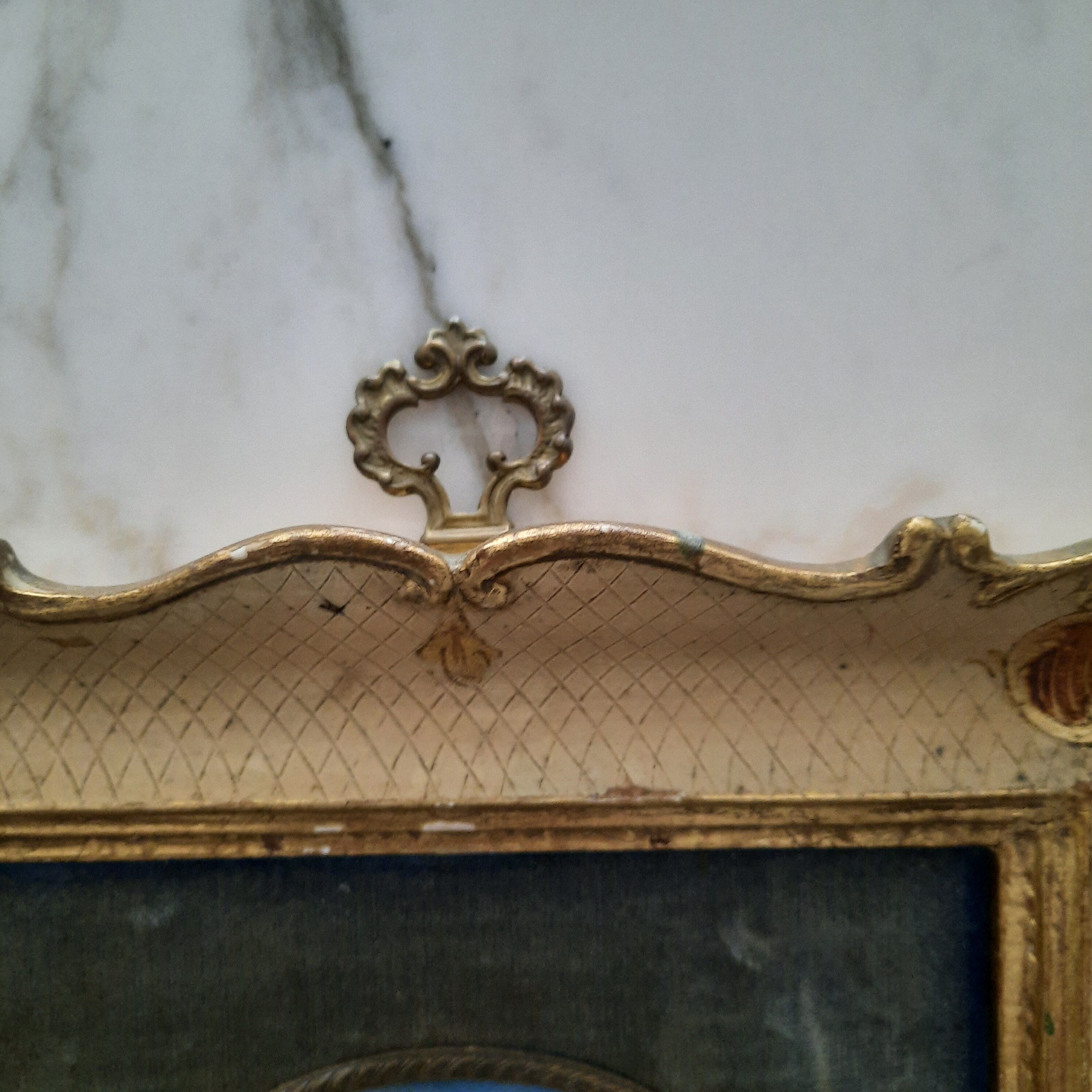Enamel painting/under glass - Old - Signed