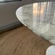 Saarinen marble table Edition Knoll and its 4 tulip chairs (set of 5)