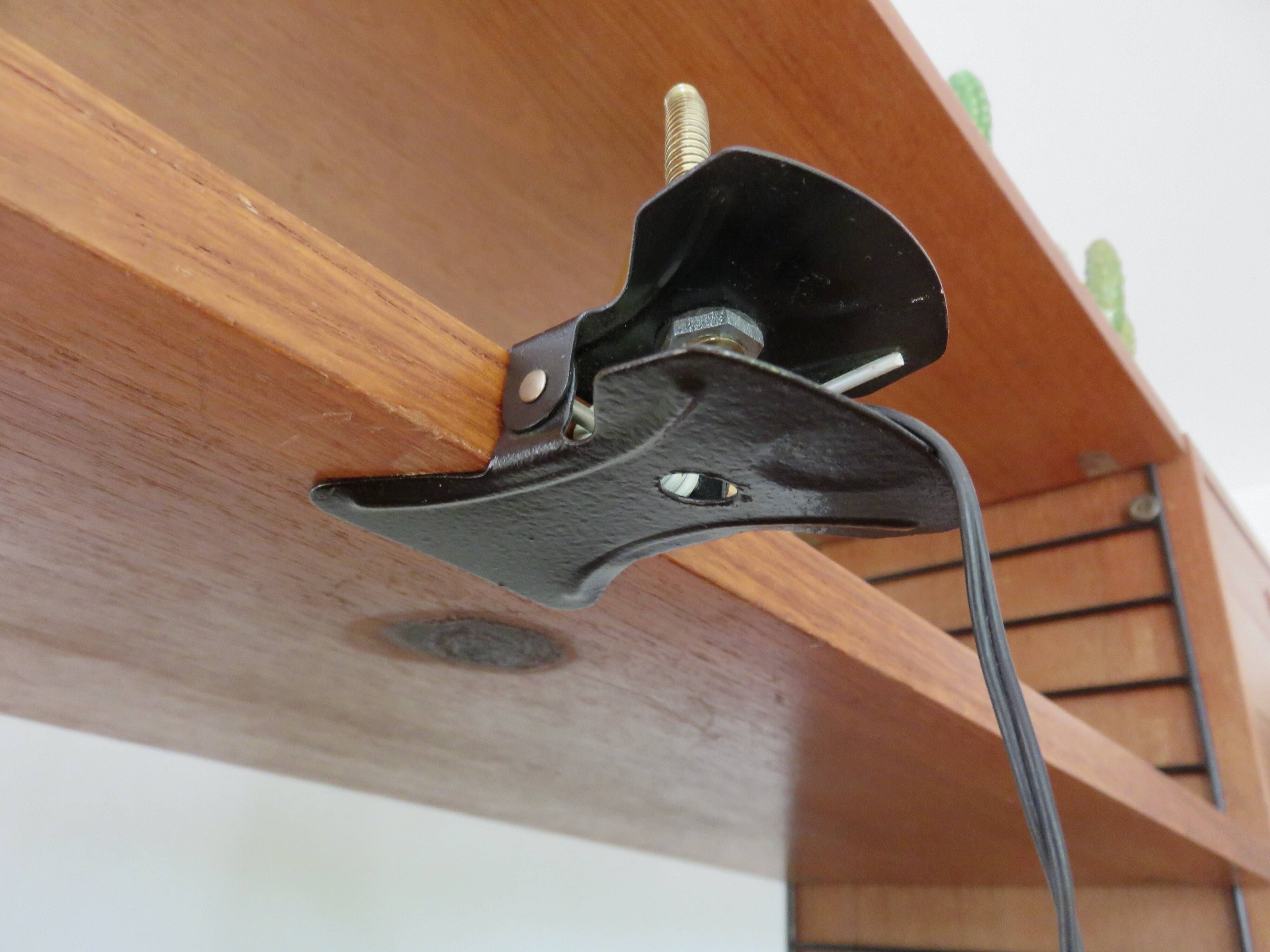 Clamp lamp, portable lamp, nomadic, 1960