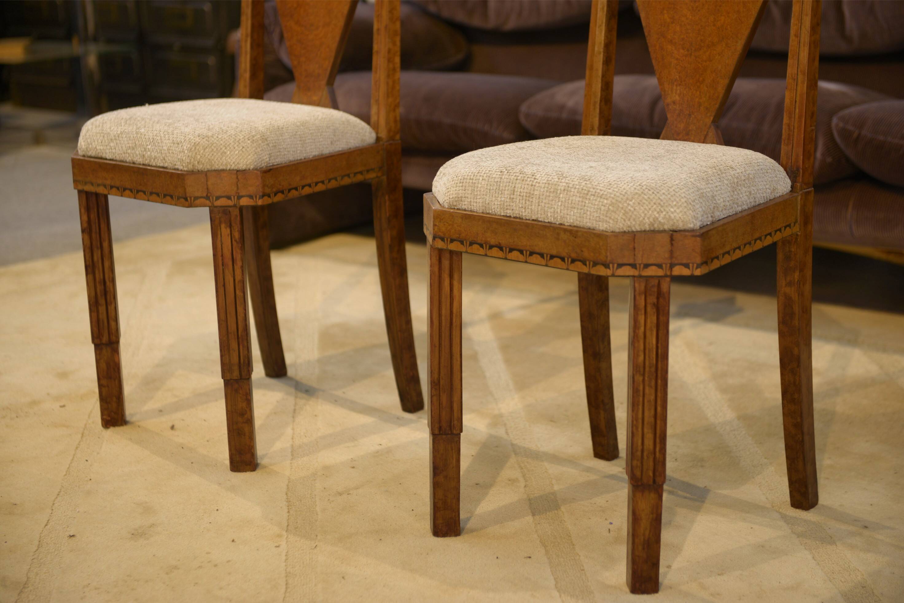 Pair of Art Deco chairs attributed to Baptistin Spade 1930s