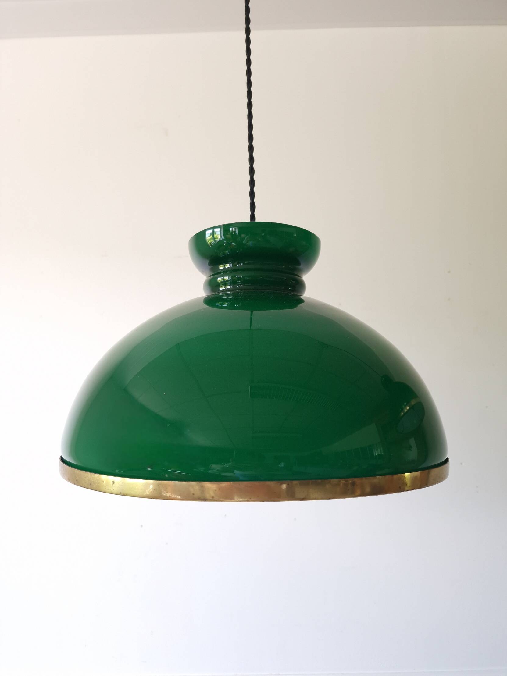 Green opaline pendant light