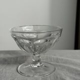 Set of 10 small vintage glass ice cream bowls.