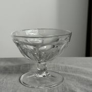 Set of 10 small vintage glass ice cream bowls.