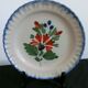Earthenware plate with polychrome floral decoration XIXth