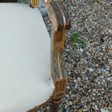 Banquette ancienne style louis xvi avec ses deux chaises