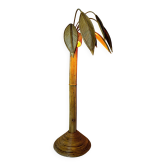 Lampe palmier osier