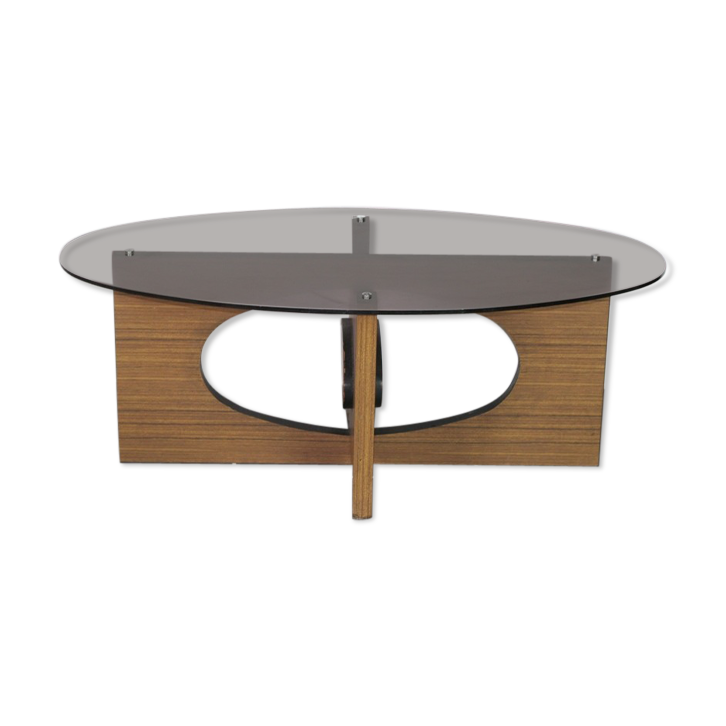 Vintage coffee table 70s plexiglas and formica 1970 smoked plexi