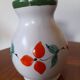 Vintage Poët Laval orange and green vase