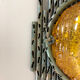 Brutalist Copper Wall Scones Light with Glass by Marcello Fantoni, Italy, 1960s