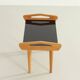 French side table in oak with large handles, 1950s.