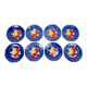 Vintage Hand-Painted Porcelain Fruit Plates, China, 1950s, Set of 8