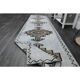 1970s Vintage Turkish Oushak Handmade Wool Cotton Blue Runner Rug 91x352