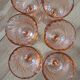 6 verres à pied vintage Rosaline